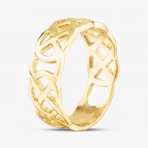 9ct Yellow Gold Open Celtic Style Band Ring S1605Y-S