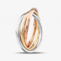 9ct Three Colour Gold Crossover Trinity Ring R21B94A-Q