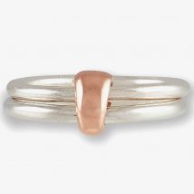 Scarlett Unity Silver and Rose Gold Stacking Ring R2500RG-N