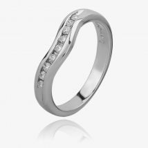 Platinum 3mm Channel-set Diamond Dipped Wedding Ring 4173/PL/DQ10 M