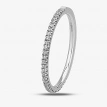 Platinum 1.35mm Vintage Diamond Half Eternity Ring WVGH1/1.35R100 PLAT L