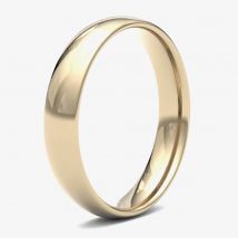 9ct Yellow Gold 4.0mm Light Court Wedding Ring 4GLC-9Y