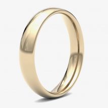 9ct Yellow Gold 4.0mm Medium Court Wedding Ring 4LMC-9Y