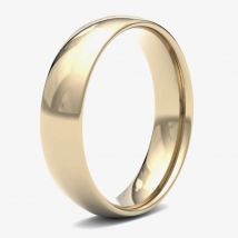 18ct Yellow Gold 5.0mm Light Court Wedding Ring 5GLC-18Y