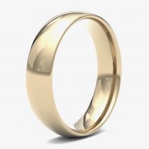 9ct Yellow Gold 5.0mm Light Court Wedding Ring 5GLC-9Y