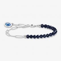 THOMAS SABO Charmista Coin Blue Imitation Sandstone Bead Bracelet A2129-007-32-L15V