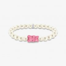 THOMAS SABO Haribo Freshwater Pearl Pink Gummy Bear Bracelet A2154-082-9-L15