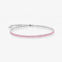 THOMAS SABO Sterling Silver Pink Zirconia Tennis Bracelet A2167-051-9-L19V