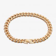 Unique Gold Tone Matte Curb Chain Bracelet LAB-202/21CM