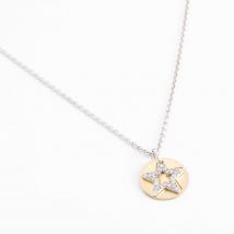 Esprit Sterling Silver Gold Tone Cubic Zirconia Star Necklace ESNL92273A420