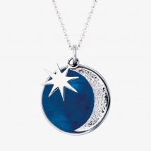 Angel Whisperer Sun, Moon &amp; Stars Pendant Necklace ERN-MOON-PB