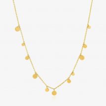 Ania Haie Geometry Class 14ct Gold Plated Multi Disc Necklace N005-01G