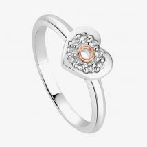 Clogau Cariad Silver Sparkle Heart Ring 3SCRS0653