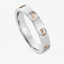 Clogau Ladies Insignia Sterling Silver Slim Band Ring 3SINS839-M