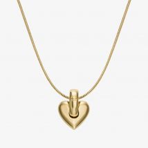 Emporio Armani Gold Tone Heart Pendant Necklace EGS3265710