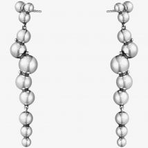 Georg Jensen Moonlight Grapes Long Dropper Sterling Silver Earrings 10019040