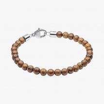 Fred Bennett Round Brown Natural Wood Bead Bracelet B5463