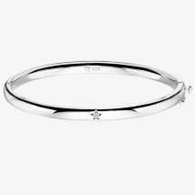 Little Star Xandra Silver Diamond Baby Bangle LSB0030