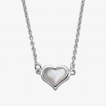 Little Star Girls Talitha Mother Of Pearl Heart Pendant Necklace LSN0563