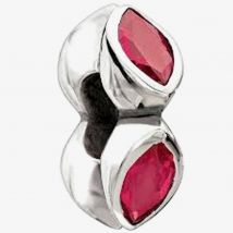 Chamilia Silver Midtown Marquis Fuchsia Cubic Zirconia Bead 2620-0001