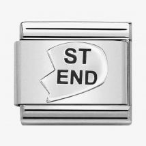 Nomination CLASSIC Silvershine ST-END (Best friend) Heart Charm 330101/43