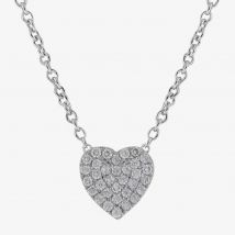 Crislu &#039;Miss CRISLU&#039; Heart Pavé Necklace 9010069N13CZ