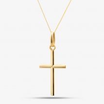9ct Yellow Gold Cross Pendant Necklace 1.64.2641