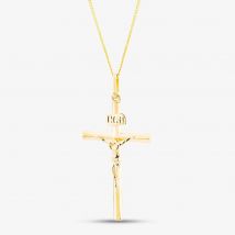 9ct Yellow Gold Large Crucifix Pendant 1.64.0063