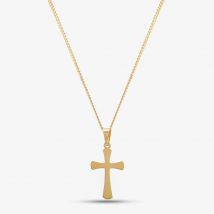 9ct Yellow Gold Plain Cross Pendant GCS1