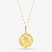 9ct Yellow Gold Round Satin St Christopher Pendant 1.61.8169