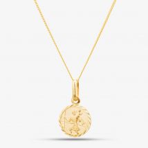 9ct Yellow Gold St Christopher Pendant Necklace 1.64.2939