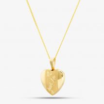 9ct 18x12xm Etched Butterflies Heart Locket 1.65.2081