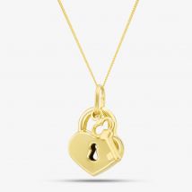9ct Yellow Gold Padlock and Key Pendant 1.61.9929