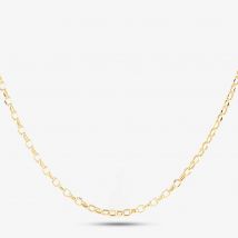 9ct Yellow Gold 16 Inch Oval Belcher Chain HOB080-16