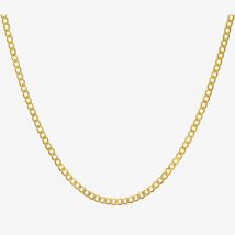 9ct Yellow Gold 18 Inch Curb Chain Necklace UFC100 18~