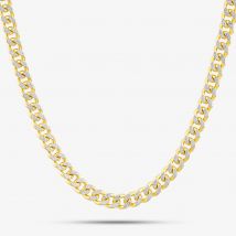 9ct Yellow Gold Textured 22 Inch Heavy Curb Chain NV103485