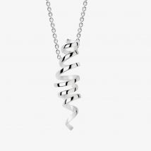 Bastian Silver Matte and Polished Spiral Pendant Only 12492