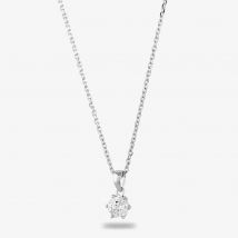 Starbright Silver 6mm Six Claw Cubic Zirconia Pendant E2177P-6M 3A