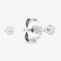 Starbright Silver 2mm Six Claw Round Cubic Zirconia Stud Earrings E2177(2M) 3A