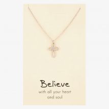 Sentiments Believe With All Your Heart and Soul Palm Cross 17485