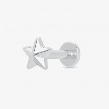 Scream Pretty Silver Rhodium Plated Star Single Stud Earrings SPS-34