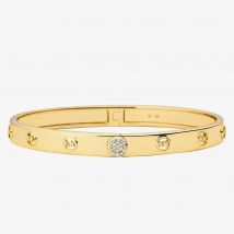 Michael Kors 14K Gold-Plated MK Logo Bangle MKC1548AN710