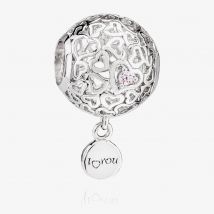 Rosa Lea I Love You Round Hearts Charm AM-2THB007404