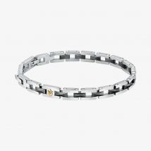 Maserati Silver Three Row Square Link Bracelet JM422ATZ16