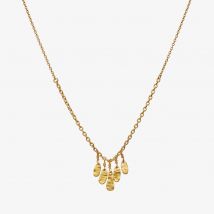 Maanesten Theresa Gold Plated Hammered Charm Necklace 2685A
