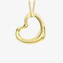 9ct Yellow Gold Open Heart Necklace 1.61.8659