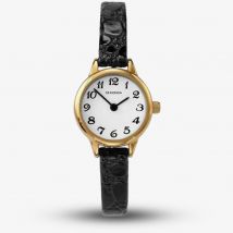 Sekonda Easy Reader Gold Plated Black Strap Watch 4473