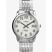 Timex Mens Easyreader White Dial &amp; Silver Bracelet Watch TW2V05400