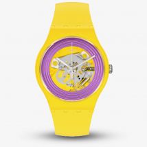 Swatch Mens Purple Rings Yellow Watch SO29J100
