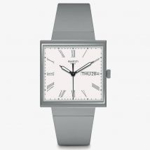 Swatch What If Square Grey Watch SO34M700